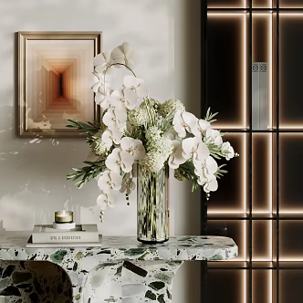 Modern Floriculture Ornaments Decorative Ornaments Combination Hallway Ornaments Dining Table Ornaments Hanging Painting 3d model