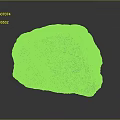 Natural Green And Black Raw Stone With Rough Surface And Mineral Texture