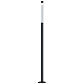 Sleek Black And Silver Tall Outdoor Pole Light For Garden And Yard Lighting