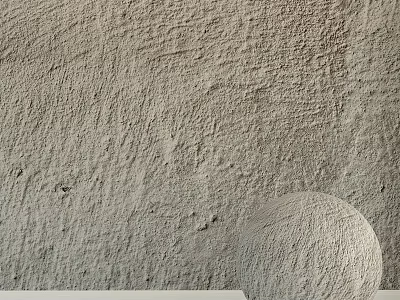 Modern Spherical Decorative Component On Rough Textured Wall Background Surface 3d model