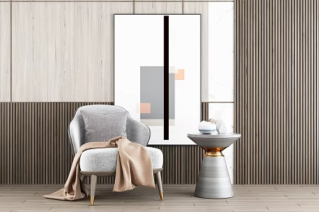 Modern sofa chair minimalist home 3d model