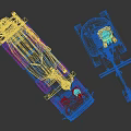 Yellow Functional Vehicle with Tracked Undercarriage Cab and Excavator Bucket