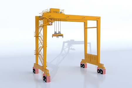 crane large tower crane 3d model