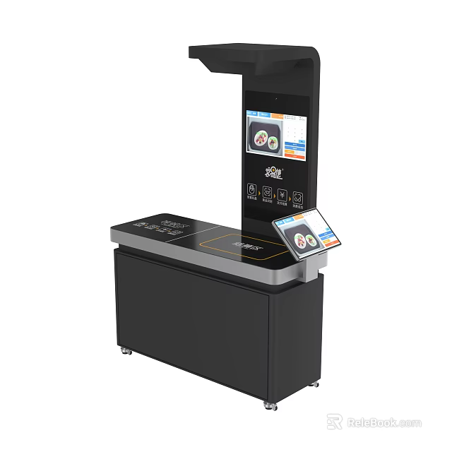 Commercial Self-Service Kiosk With Interactive Display Screen Countertop And User Friendly Interface 3d model