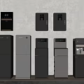 Various Black White Water Dispensers Wall Mounted and Floor Standing Models
