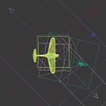 Vintage Green Passenger Plane With White Wings Red Markings And Classic Exterior Design