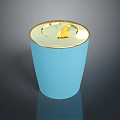 Modern Blue Cup With Gold Rim For Daily Household Use And Decor