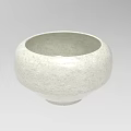 White Speckled Ceramic Bowl With Smooth Round Shape And Matte Finish For Home Decor