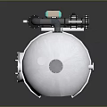 Cylindrical Stainless Steel Industrial Equipment with Transparent Viewing Window Internal Granular Material and Support Legs