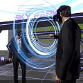 Futuristic Photo Check in Spot at SKY II with VR Experience and Blue Light Rings