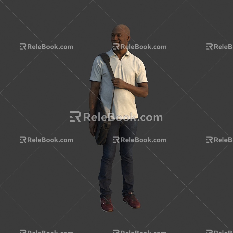 Satchel Man Black 3d model