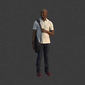 Satchel Man Black 3d model