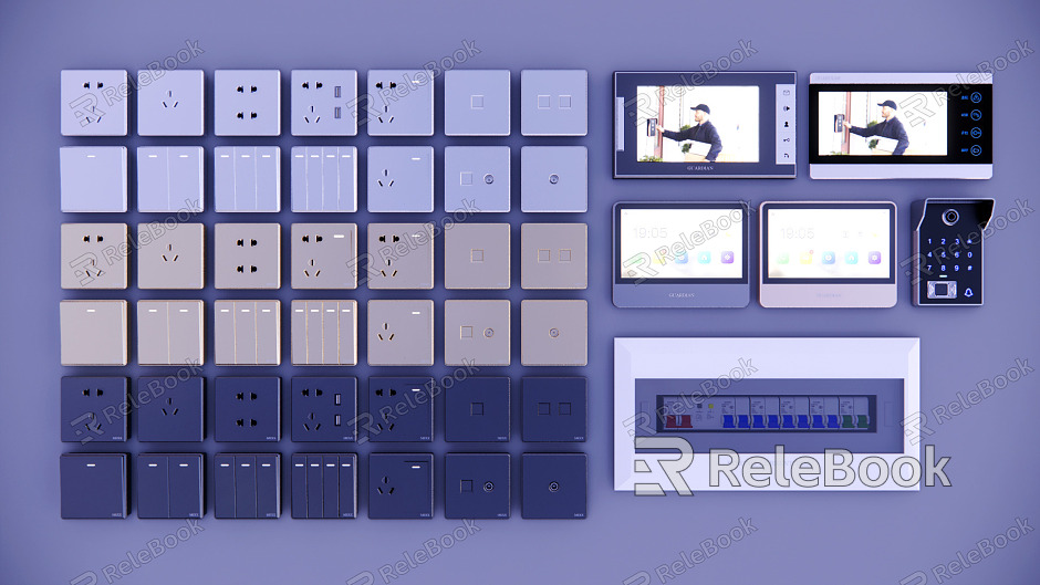 Modern switch socket combination model