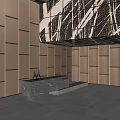 Modern Front Desk Lobby Front Desk 3d model