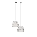 Cloud Shaped White Modern Pendant Lights With Textured Surface And Various Sizes 3d model