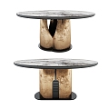 Modern Light Luxury Dining Table 3d model