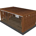 Modern Wooden Pergola Structure With Lattice Panels And Roof Design