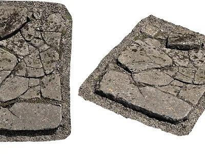 Natural Stone Wood Surface With Cracked Texture And Rustic Design Elements 3d model