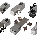 Various Modern Bar Counter Designs With Marble Wooden Tops And Matching Chairs
