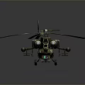 Camouflage Military Helicopter With Twin Rotor And Detailed Fuselage Design