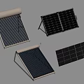 Various Solar Energy Devices Including Water Heaters and Solar Panels