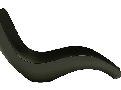Modern Black Outdoor Chair With Curved Sleek Design For Garden Use 3d model