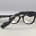 Two Black Frame Glasses With Patterned Design And Different Styles For Daily Life Essentials