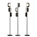 Modern Floor Lamp With Sleek Black Metal Frame And Geometric Shade Design For Contemporary Living Space