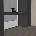 Modern Transparent Acrylic Chair In Interior With Window Blinds And Wooden Floor