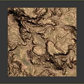 Reddish Brown Terrain Model Showcasing Mountainous Topography Detailed Surface Textures And Undulating Landforms 3d model