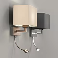 Modern Wall Sconce With Beige Fabric Shade Light Wood Base And Flexible Metal Arm