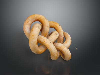 Sturdy Industrial Chain With Interconnected Circular Metal Rings For Heavy Duty Use 3d model