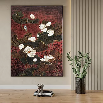 Middle Ancient Hanging Painting French Hanging Painting Retro Hanging Painting American Hanging Painting Living Room Hanging Painting Entrance Hanging Painting Bedroom Hanging Painting Study Hanging Painting Plant Hanging Painting 3d model