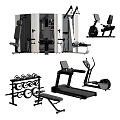 Home Gym Sports Equipment Including Multi Functional Trainer Exercise Bike Treadmill Dumbbell Rack Weight Bench
