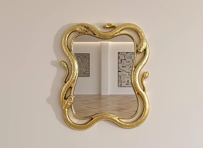 Serpentine Metal Mirror Animal Mirror 3d model