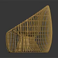 Three Stylish Rattan Leisure Chairs Featuring Round Design Woven Texture And Cushioned Seats