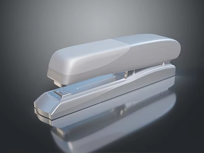 Modern Silver Stapler Office Desktop Tool With Sleek Design For Daily Use 3d model