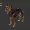 Detailed Hand Carved Dog Sculpture With Realistic Brown And Orange Color Finish