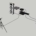 Sound System Microphone System 3d model