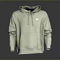 Casual Comfortable Light Green Hoodie With Front Pocket And Minimalist Design