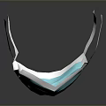 Blue And White Three Layer Protective Face Mask For Daily Use