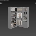 Modern Entryway Cabinet Sideboard With Hanging Garments Shoe Racks Drawers And Lighting