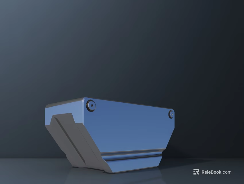 Modern Blue Metal Display Shelf With Structural Design And Smooth Surface 3d model 