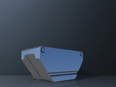 Modern Blue Metal Display Shelf With Structural Design And Smooth Surface 3d model
