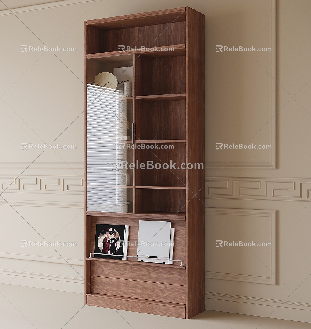 Modern Decorative Cabinet Bookcase 3d model