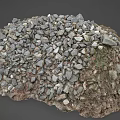 Stone Pile Building Material Pebbles Stone Block Rock Material Scanning Stone 3d model