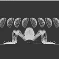 Green Insect Like Game Movie Character With Segmented Tail And Yellow Body