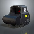 Black Holographic Red Dot Sight With Yellow Sticker And Clear Reticle Design