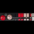TIRTIR Cosmetics Display With Round Pressed Powders Lipsticks And Makeup Products