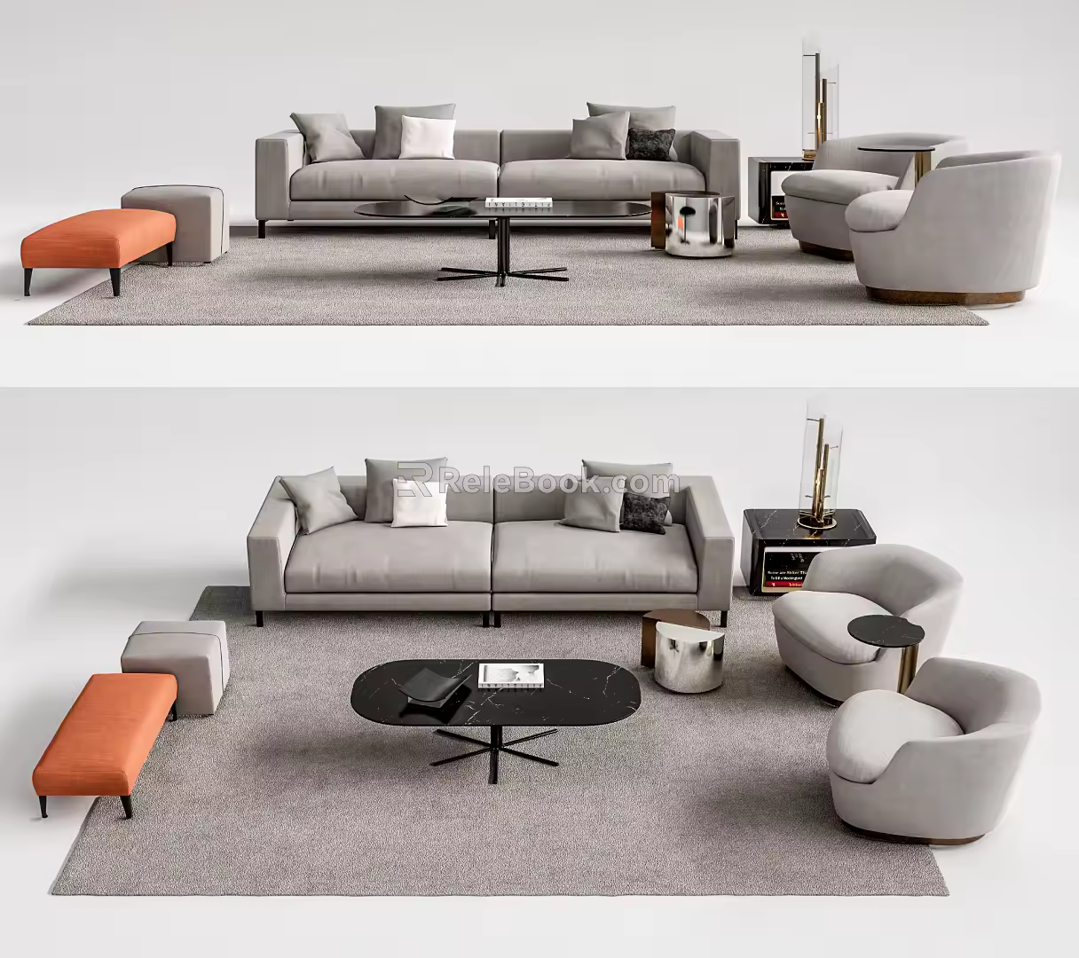 Modern Sofa Coffee Table Combination Sofa Coffee Table 3d model